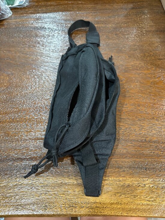none Handbags - Basic Black easy clean fanny pack, multi pocket padded adjustable
